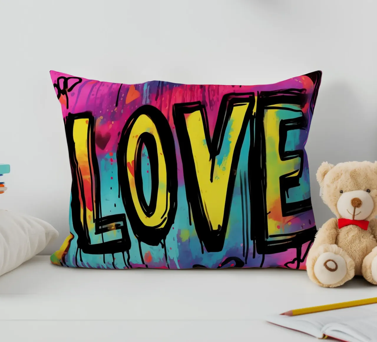 Amore | Street Art Graffiti Kalligraphie cuscino da Autofocus
