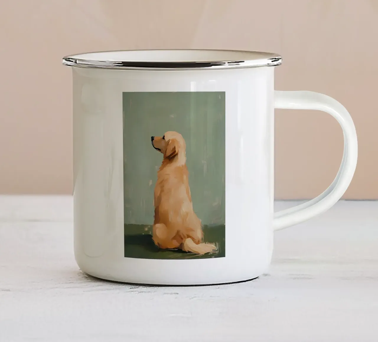 Golden Retriever tazza in smalto da IamHomeStudio