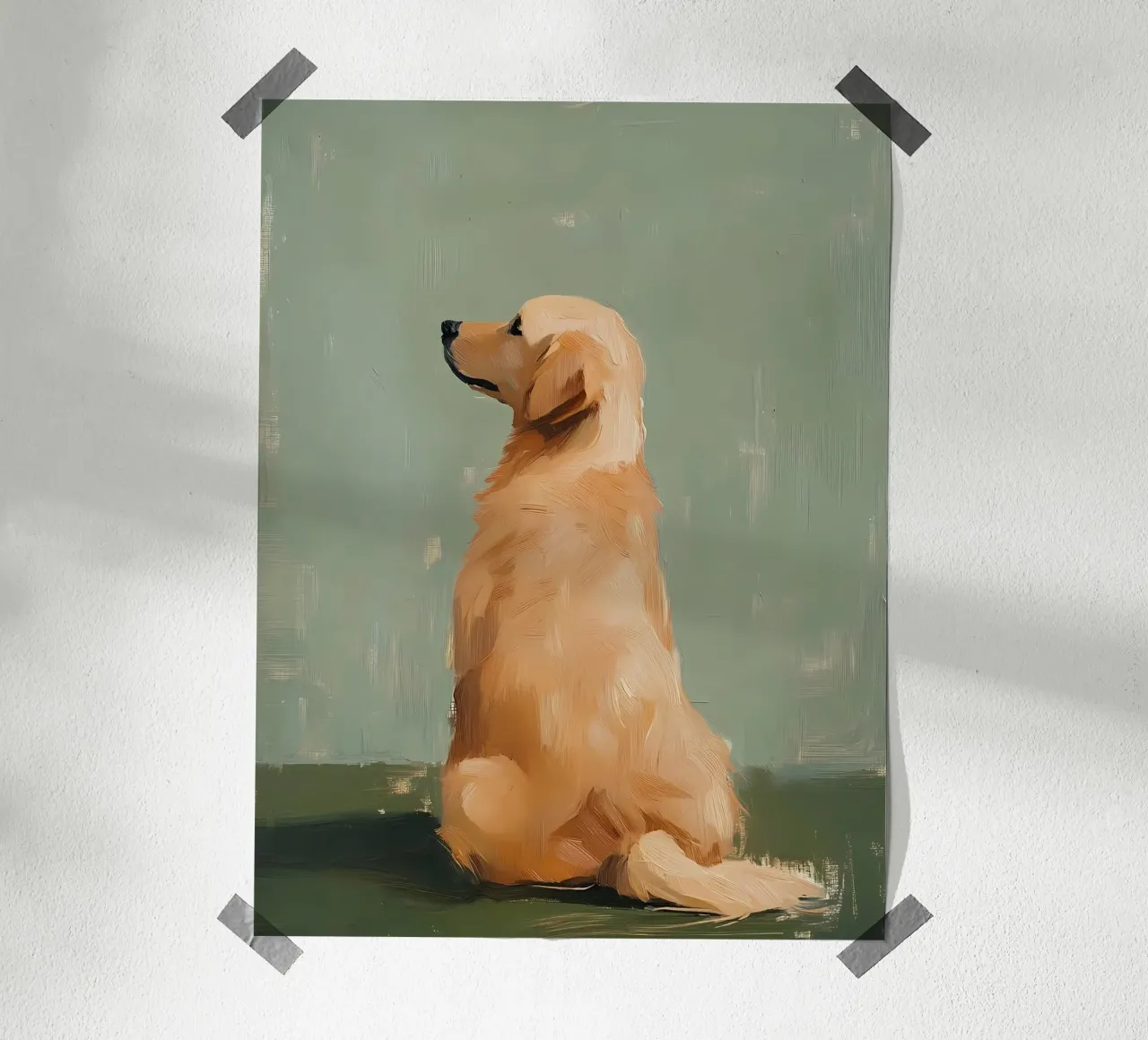Golden Retriever carta hahnemühle da IamHomeStudio