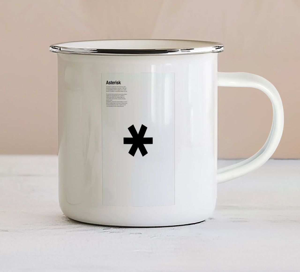 Asterisk tazza in smalto da LeDieg