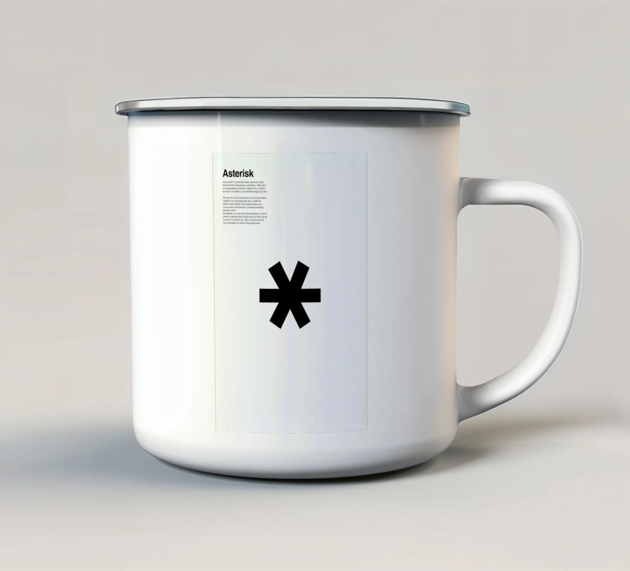Asterisk tazza in smalto da LeDieg