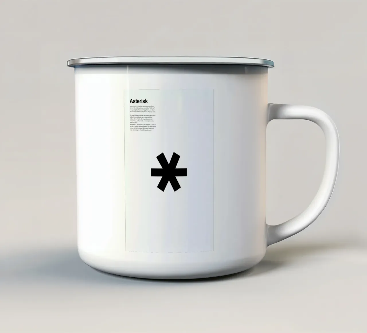 Asterisk emaille mok van LeDieg