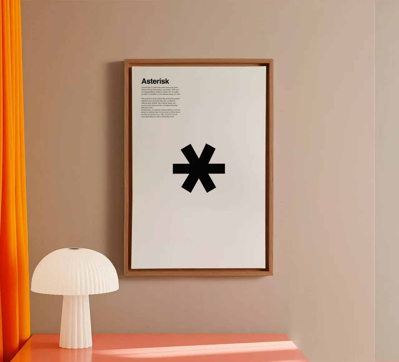 Asterisk canvas met Baklijst van LeDieg