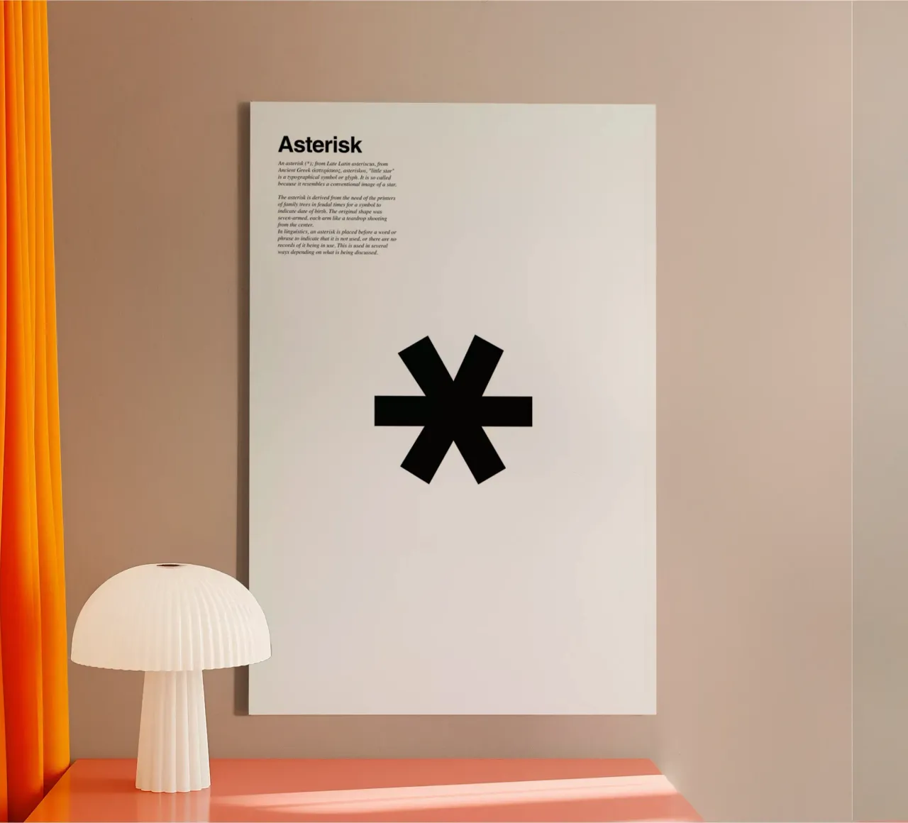 Asterisk canvas met Baklijst van LeDieg