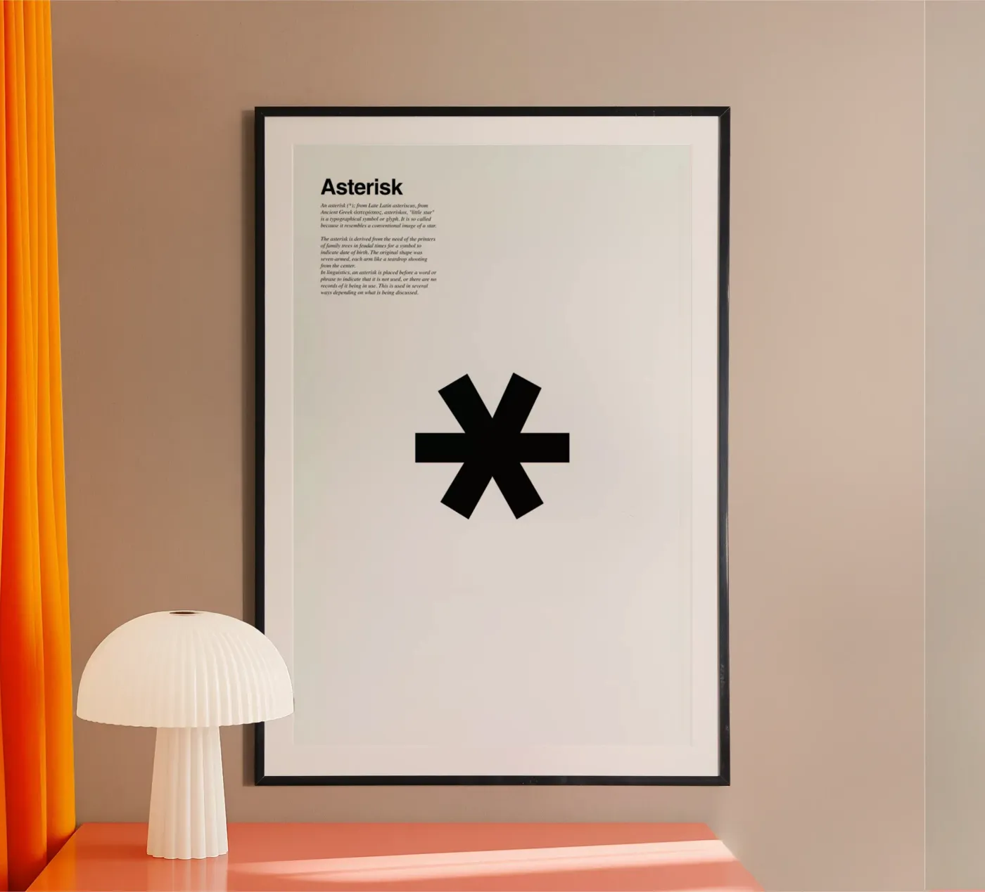 Asterisk poster van LeDieg