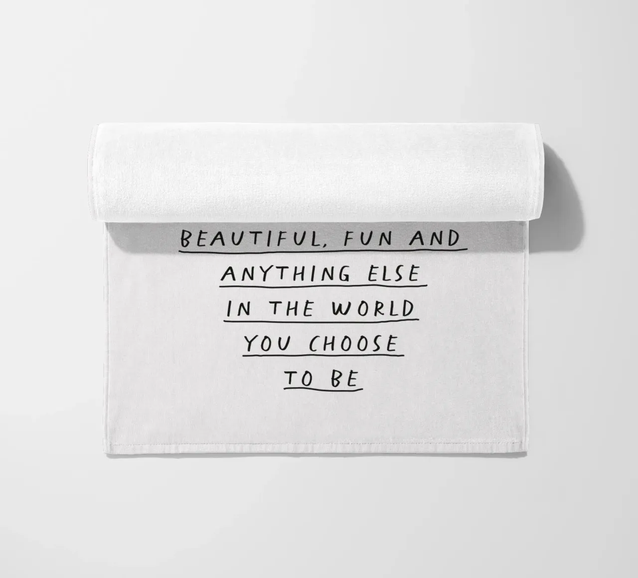 You Are Thoughtful, Creative, Kind, Wonderful and Beautiful beach towel by THE MOTIVATED TYPE