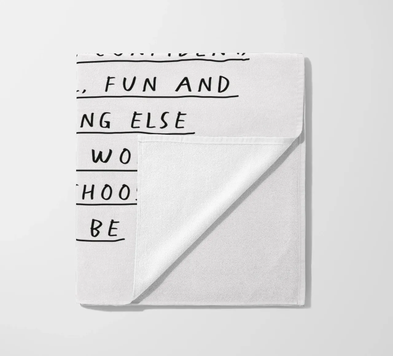 You Are Thoughtful, Creative, Kind, Wonderful and Beautiful beach towel by THE MOTIVATED TYPE