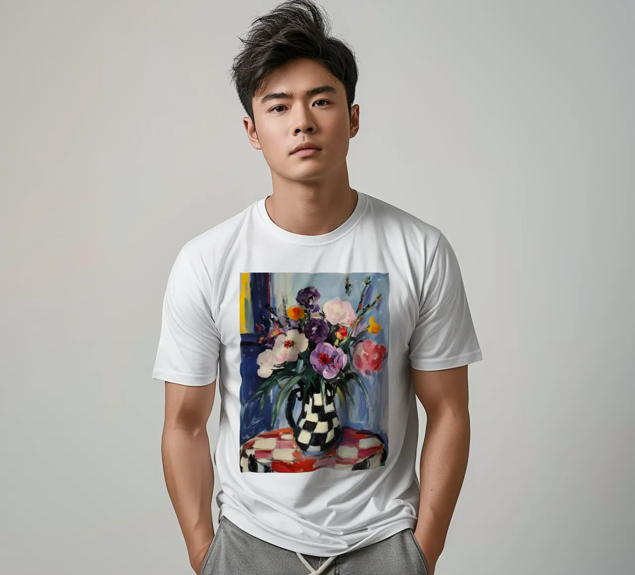 Peonie in vaso t-shirt da IamHomeStudio