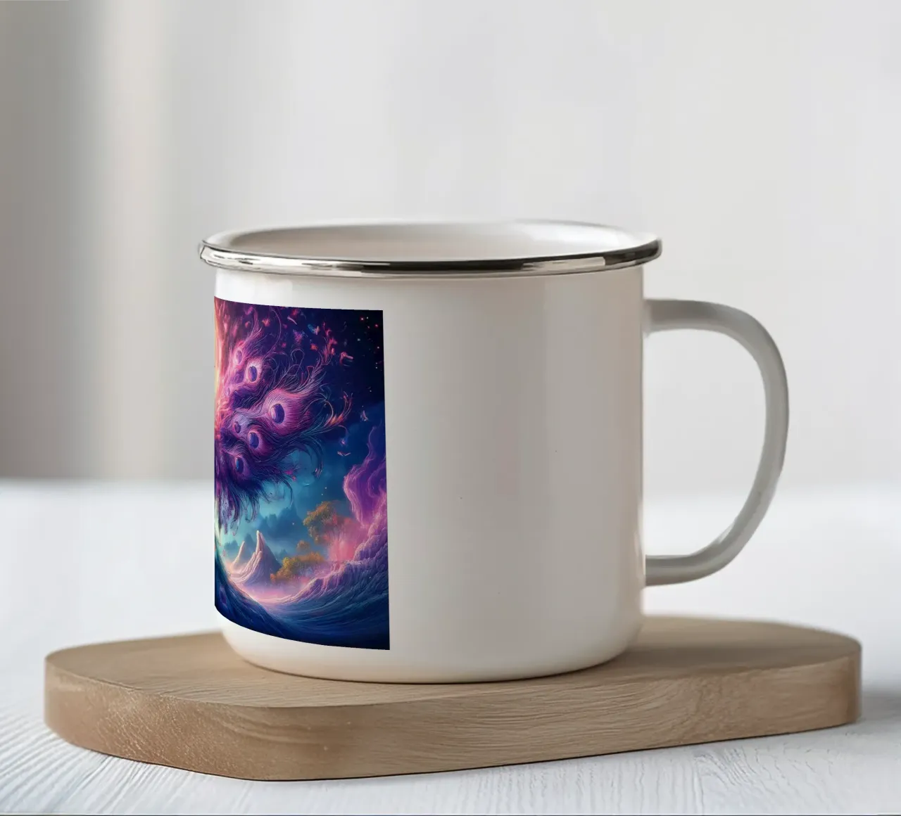 uccello magico tazza in smalto da kimmindmuse