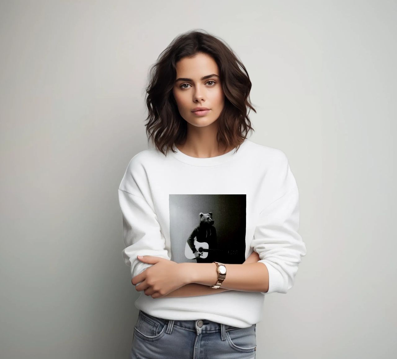 Animals in my room - Bear sudadera de Evgeniy Stepanets