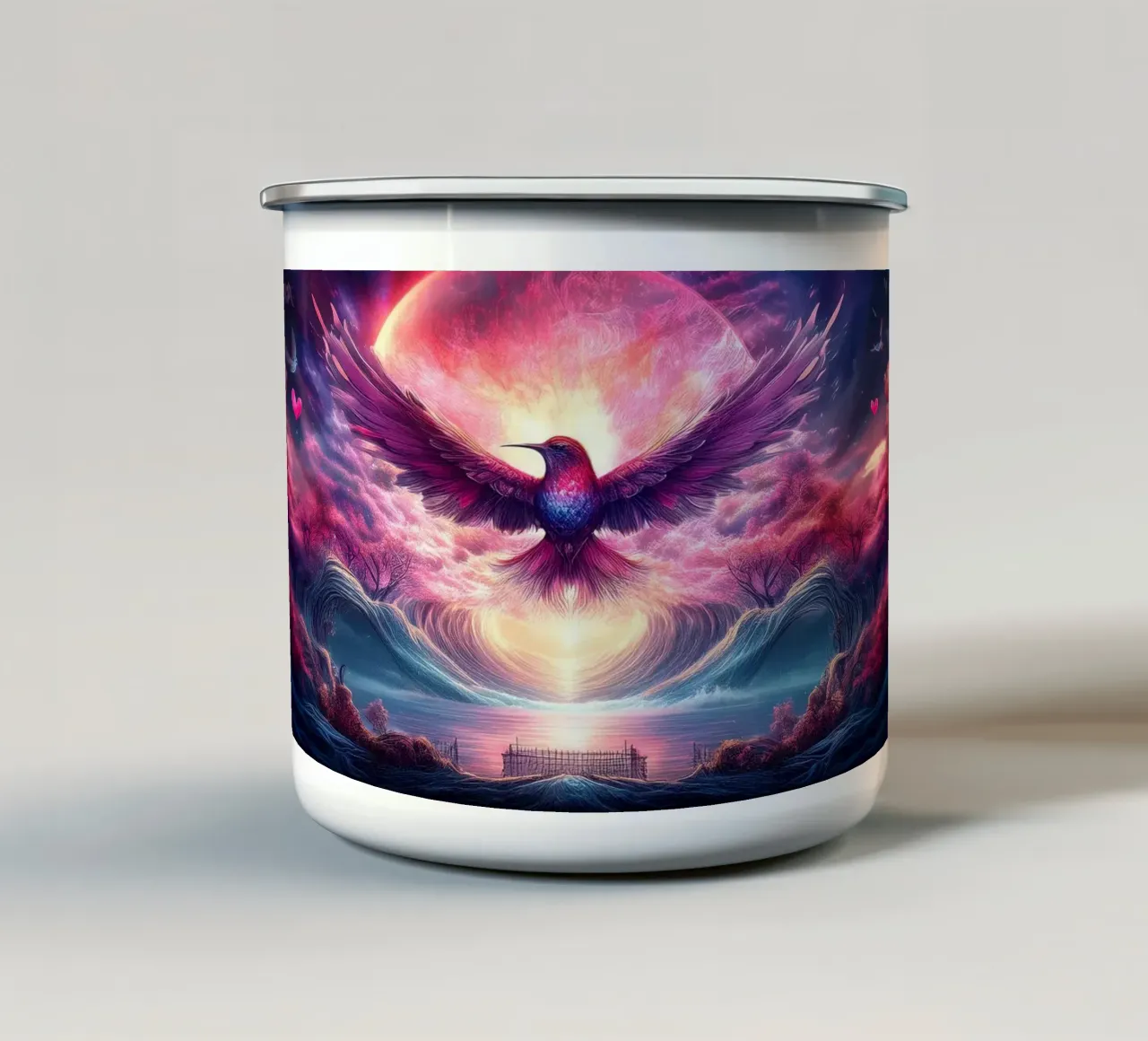 magicbird2 tazza in smalto da kimmindmuse