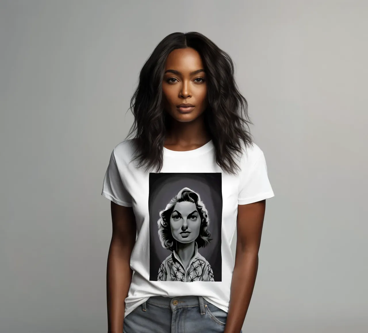 Ingrid Bergman women's fitted t-shirt by Rob Art | Illustration