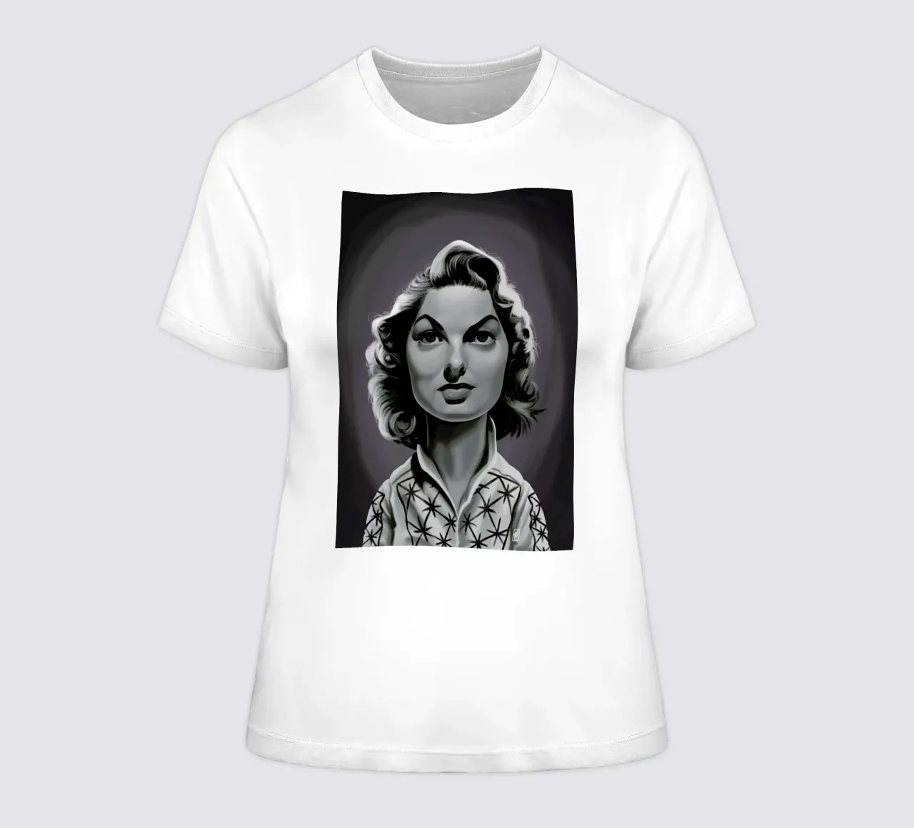 Ingrid Bergman women's fitted t-shirt by Rob Art | Illustration