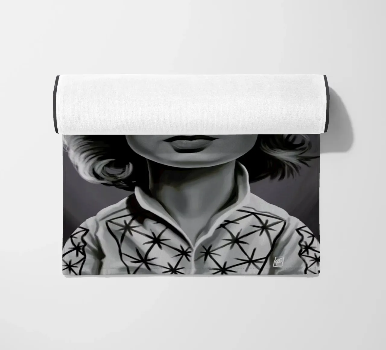 Ingrid Bergman beach towel by Rob Art | Illustration