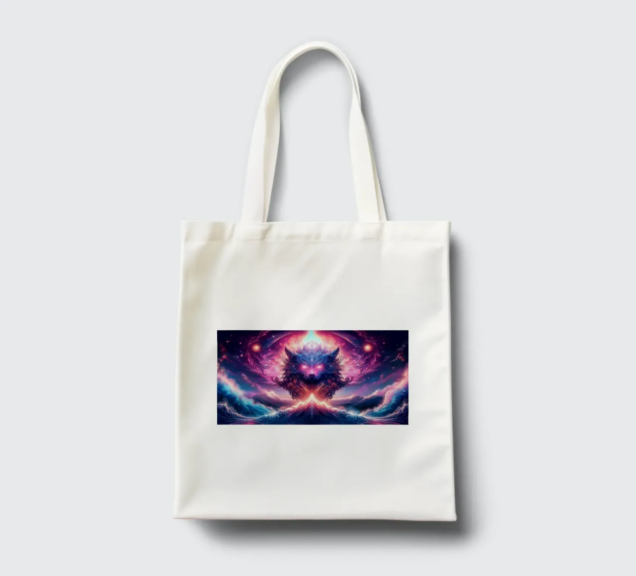 lupo magico borsa in juta da kimmindmuse