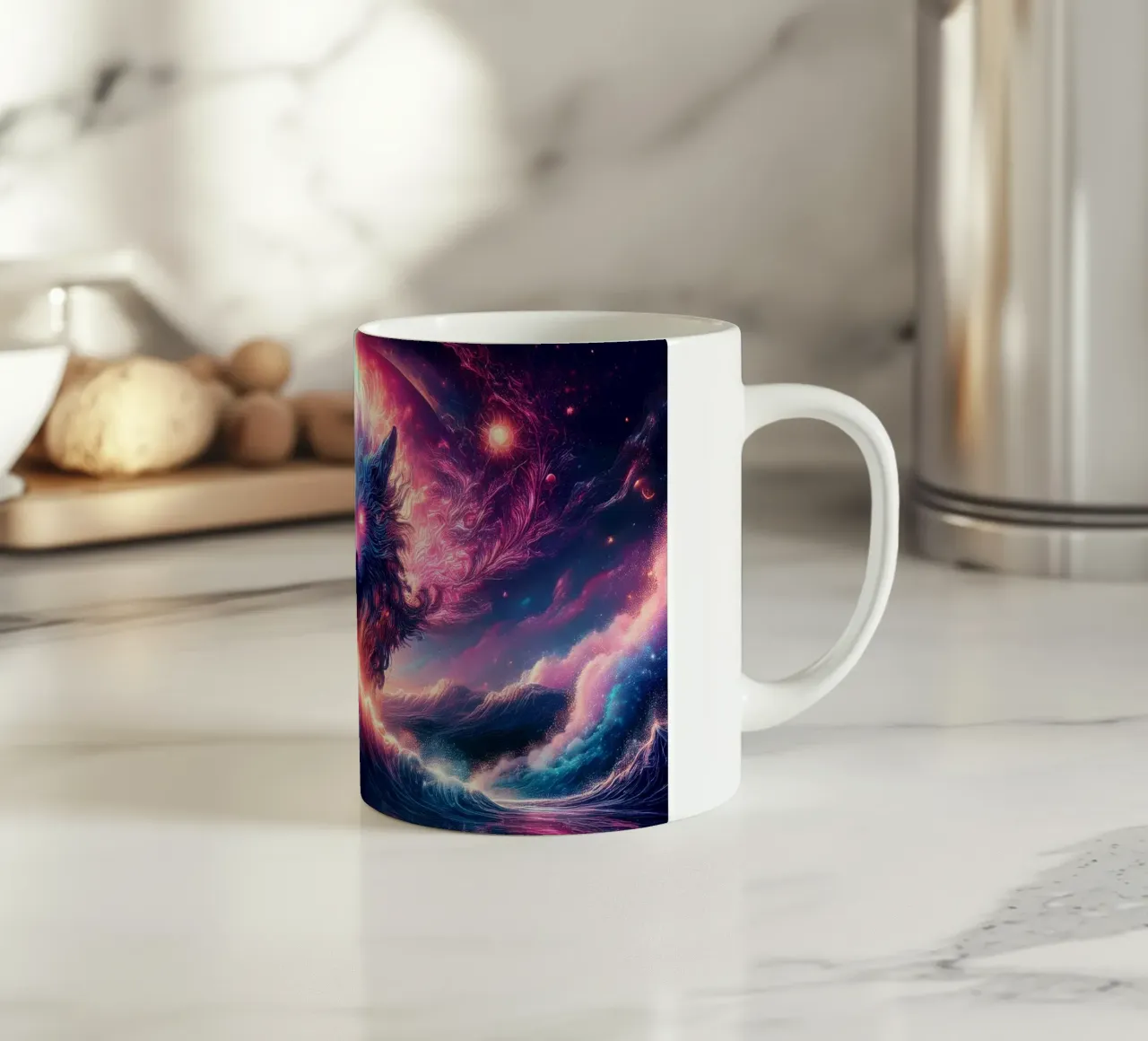 lupo magico tazza in ceramica da kimmindmuse