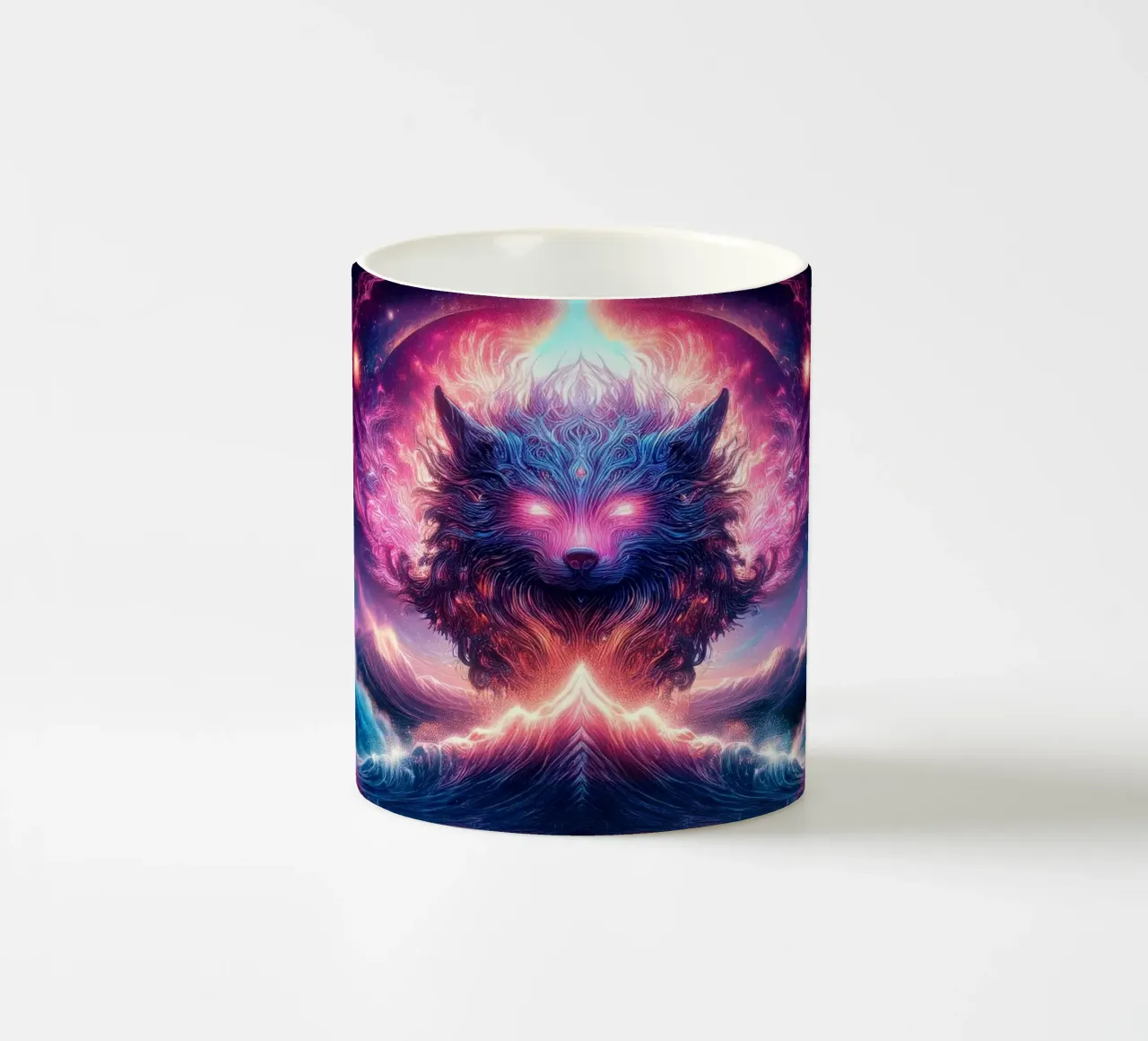 lupo magico tazza in ceramica da kimmindmuse