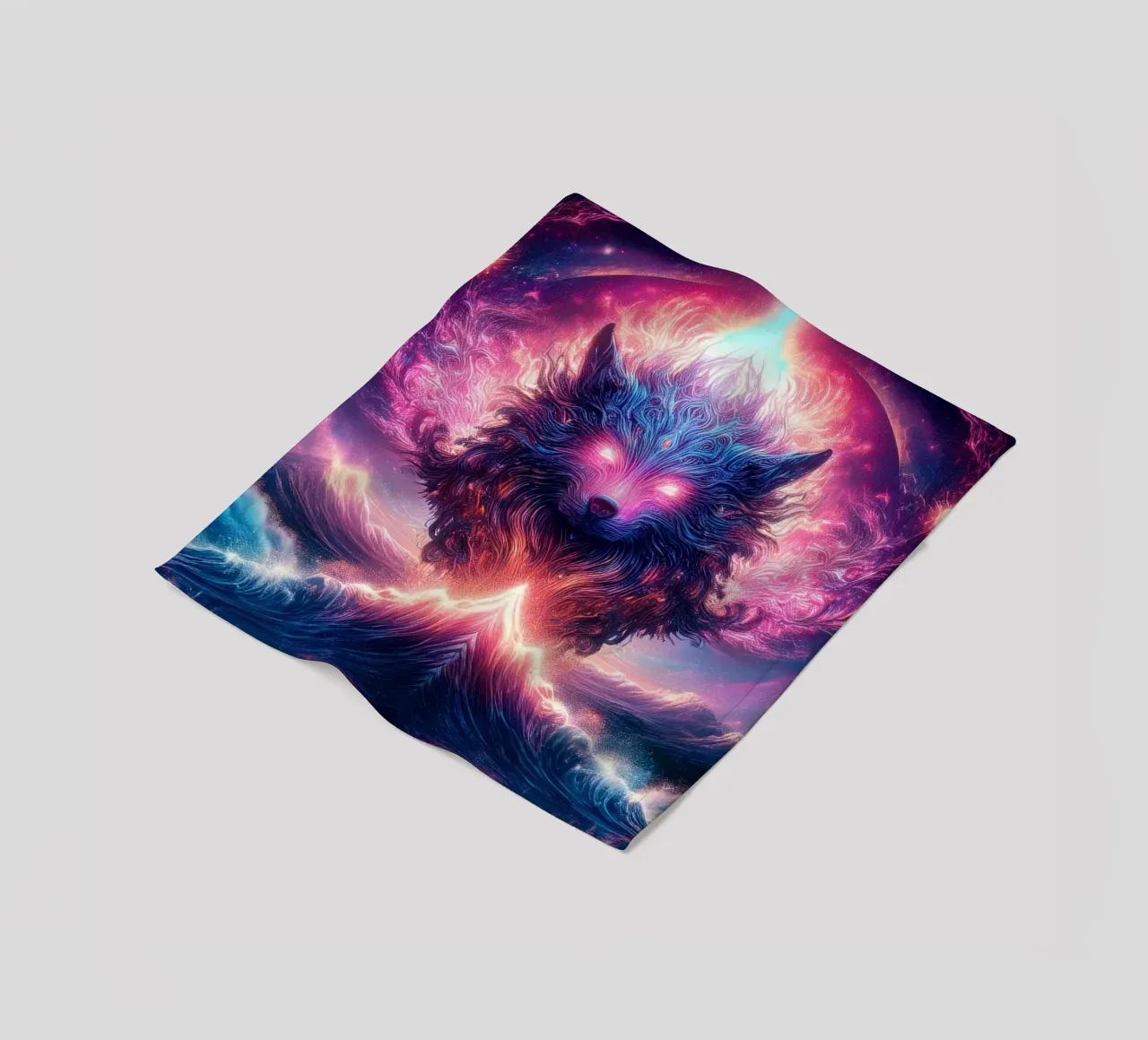 lupo magico coperta in pile da kimmindmuse