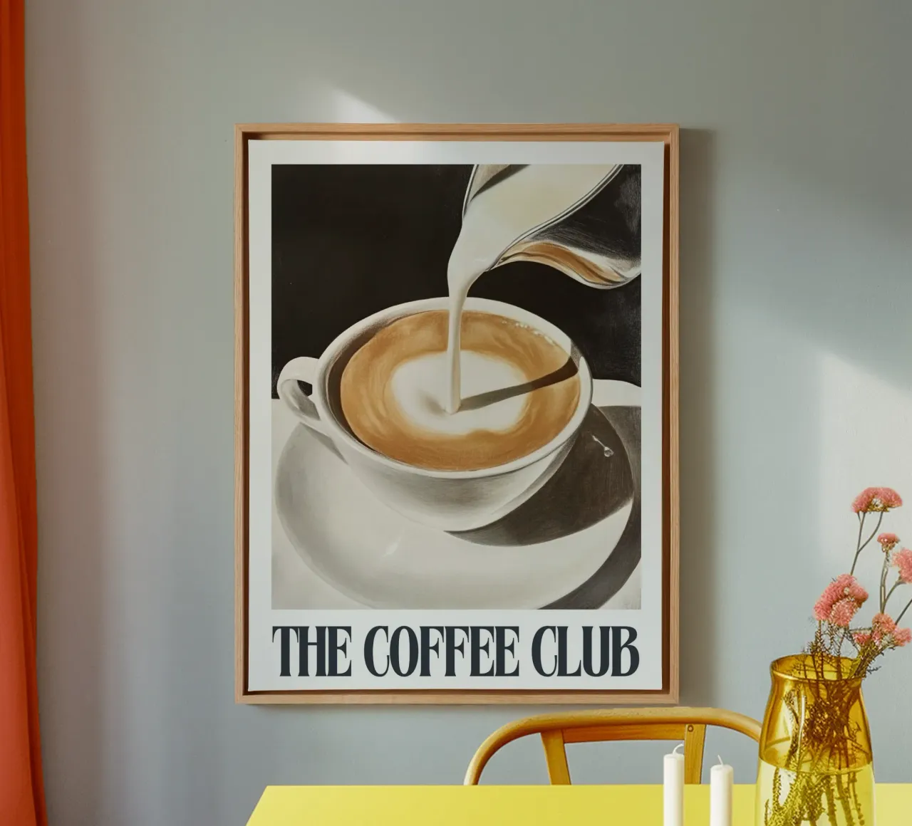 Il Club del caffè tela con Cornice a cassetta da IamHomeStudio