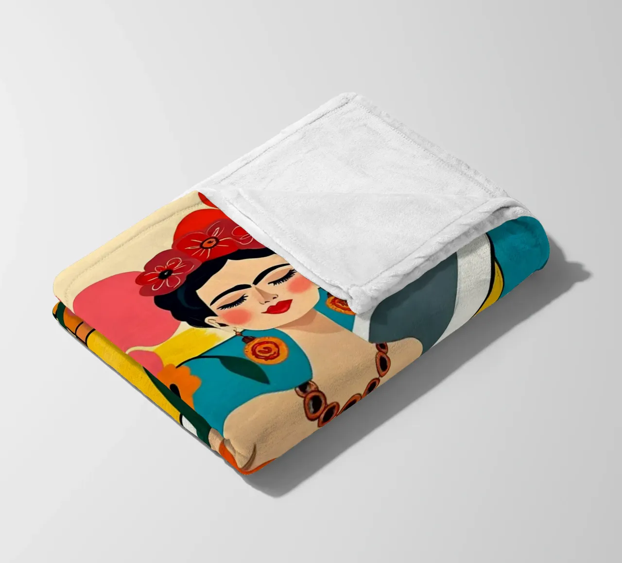 Frida Kahlo nel bagno coperta in pile da ARTOMATIC