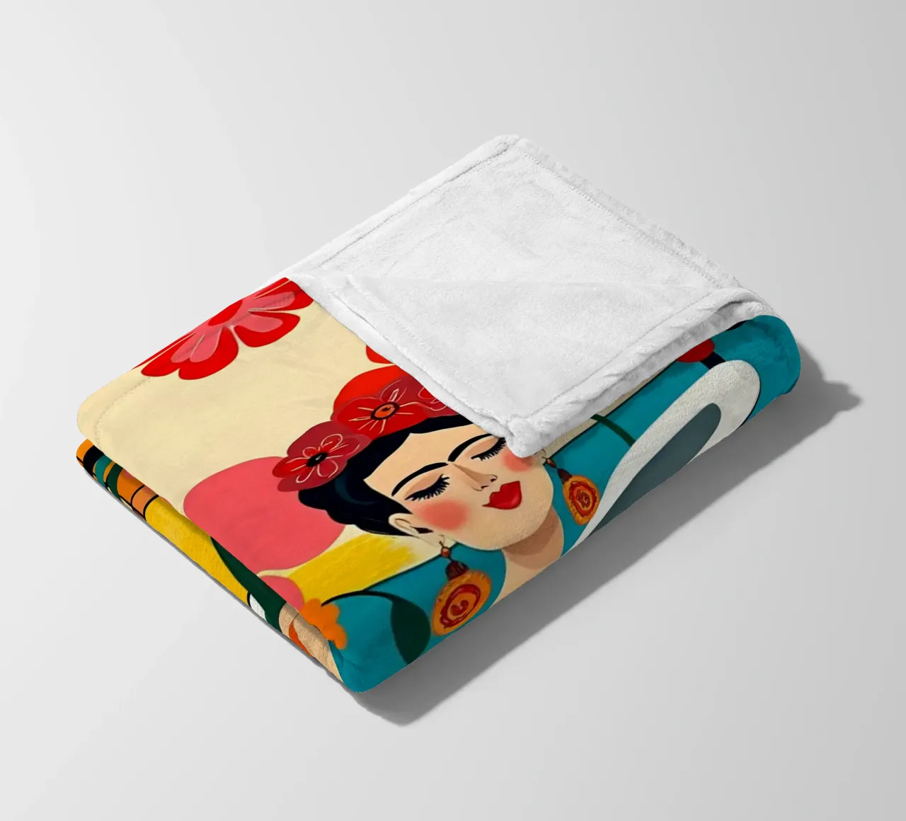 Frida Kahlo nel bagno coperta in pile da ARTOMATIC