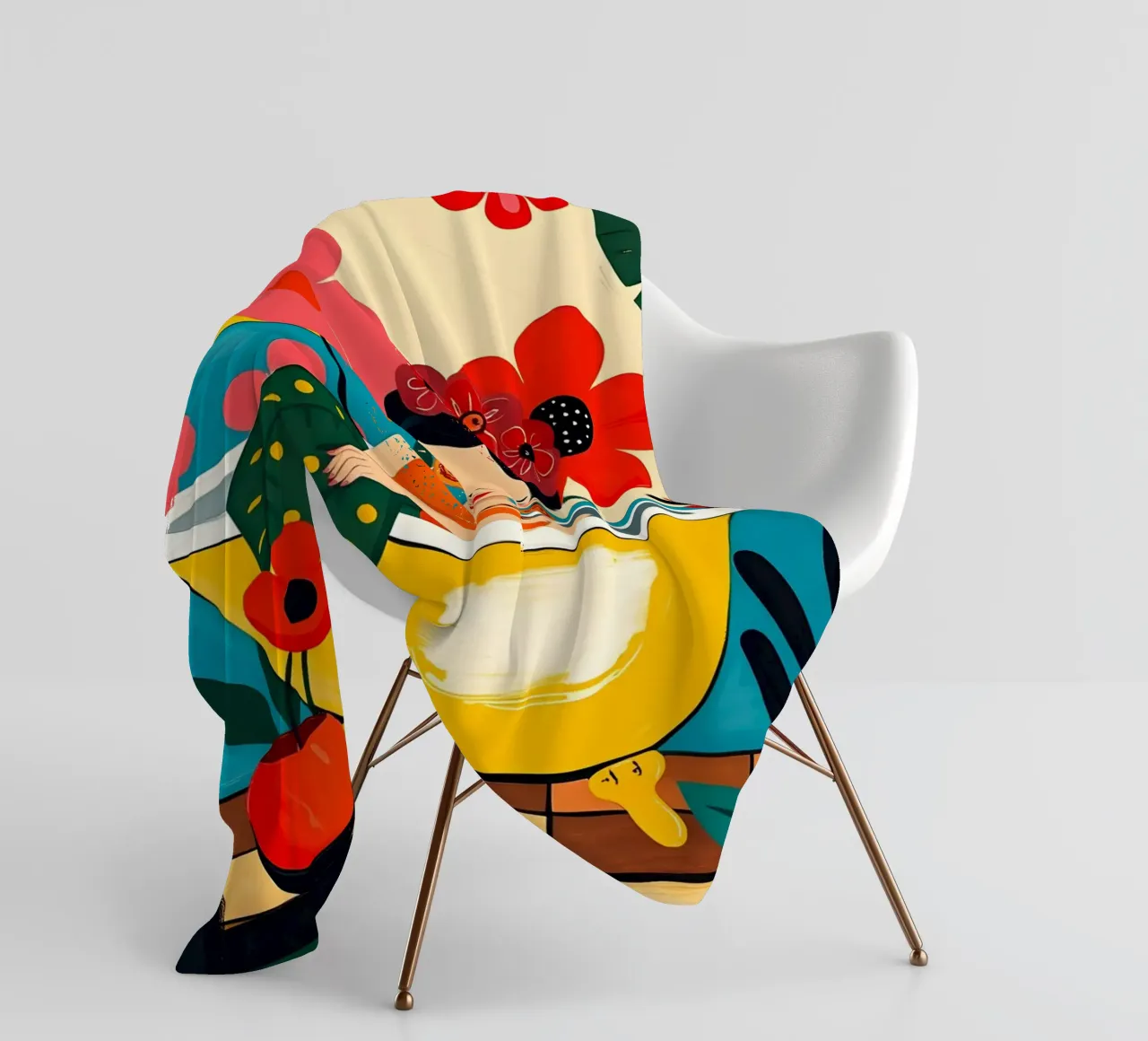 Frida Kahlo nel bagno coperta in pile da ARTOMATIC