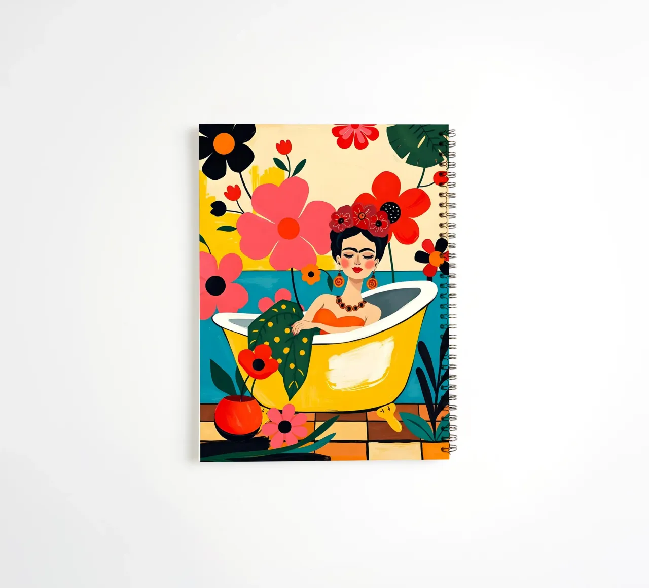 Frida Kahlo nel bagno diario ad anelli da ARTOMATIC