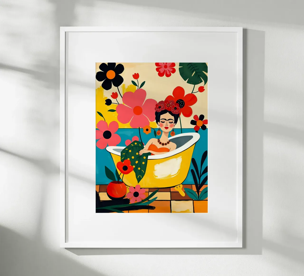 Frida Kahlo nel bagno carta hahnemühle da ARTOMATIC