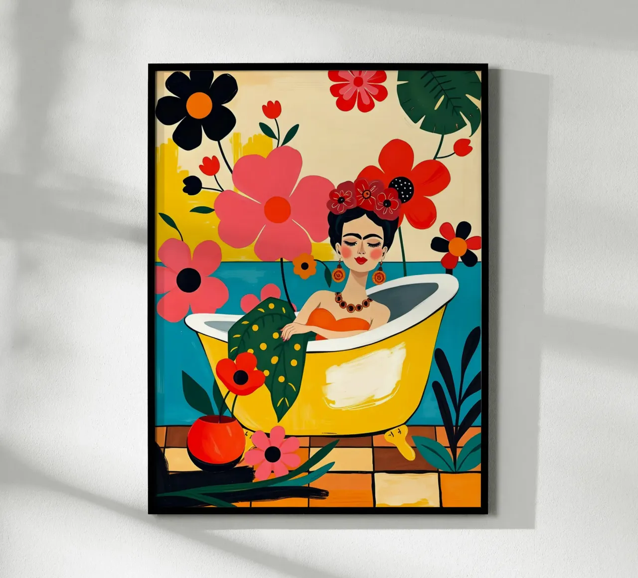 Frida Kahlo nel bagno carta hahnemühle da ARTOMATIC