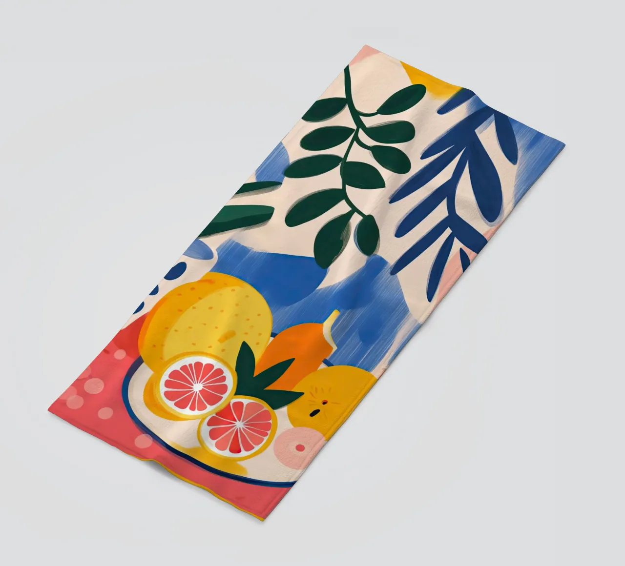 Natura morta con frutta - Stile Matisse telo mare da Autofocus