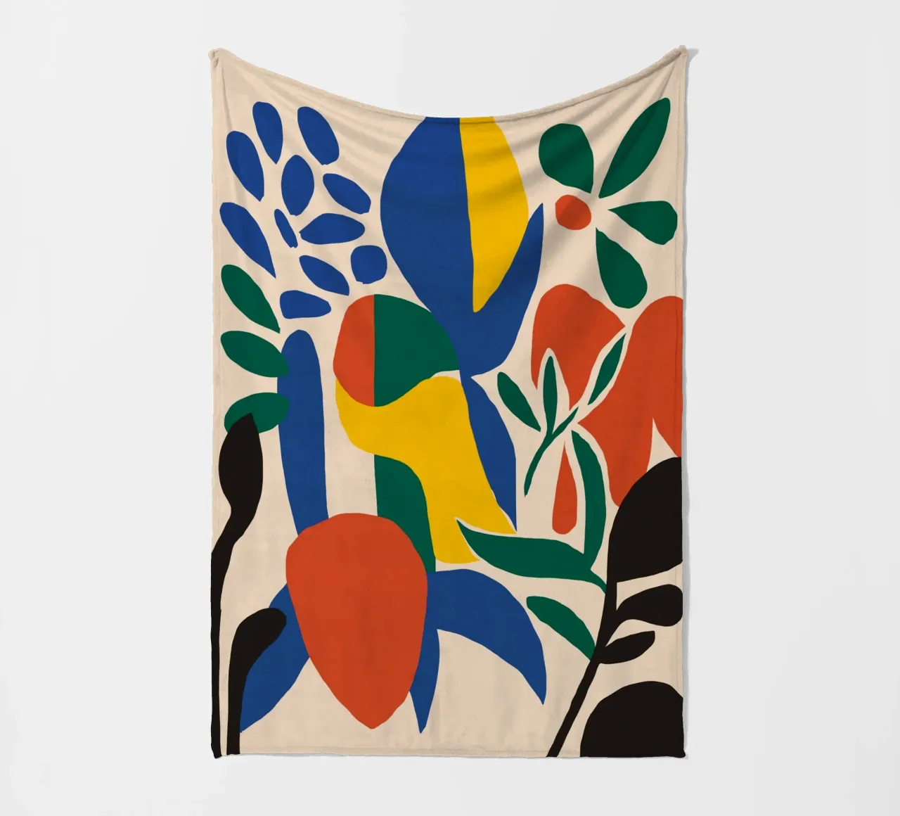 Flower arrangement cut out fleece blanket by Little Dean