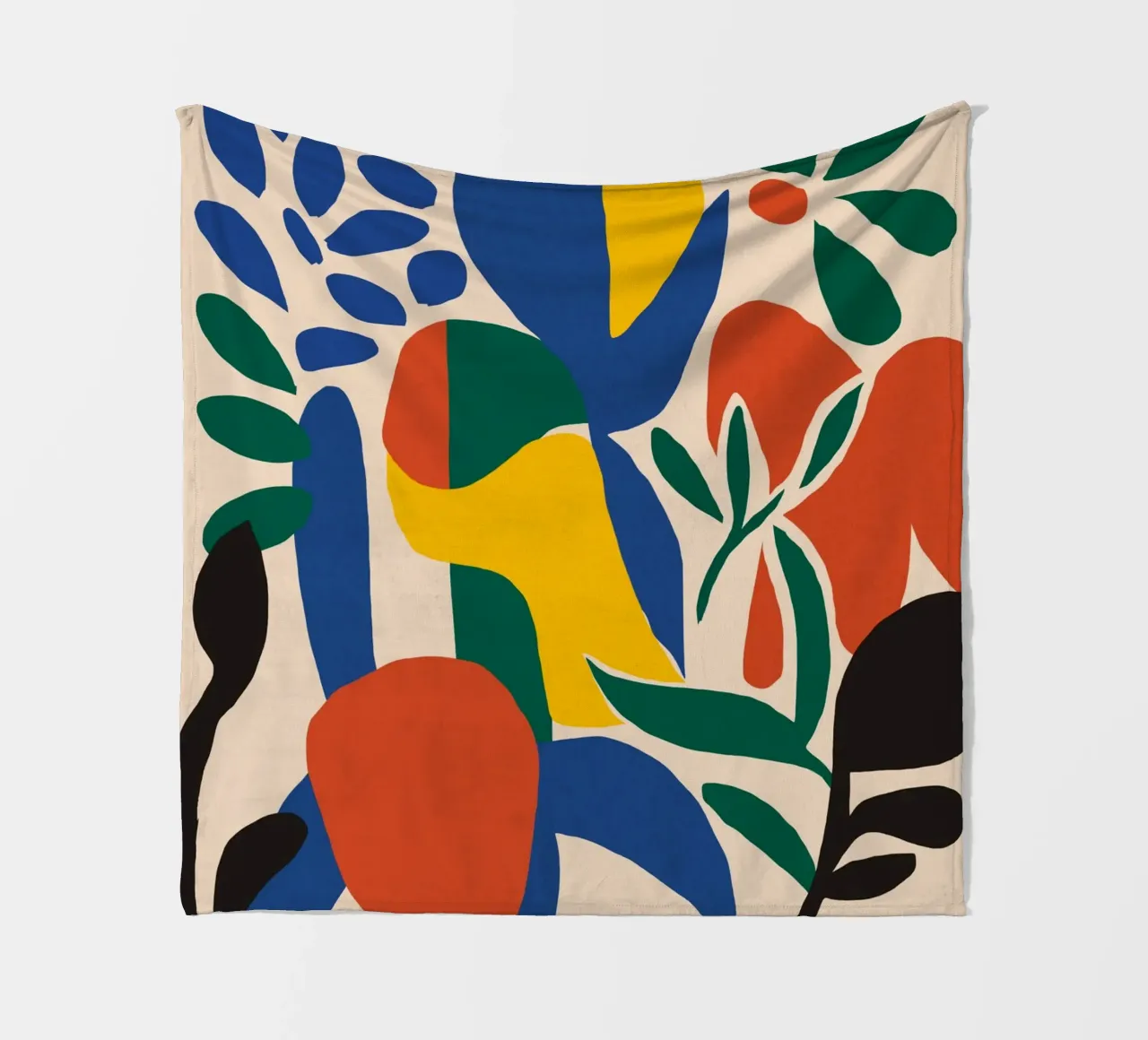 Flower arrangement cut out fleece blanket by Little Dean