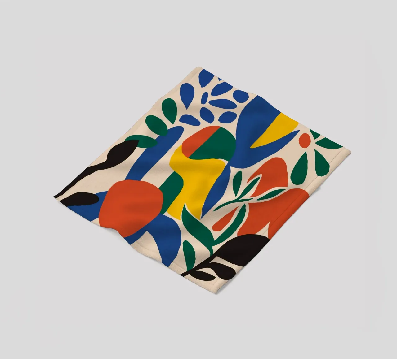 Flower arrangement cut out fleece blanket by Little Dean