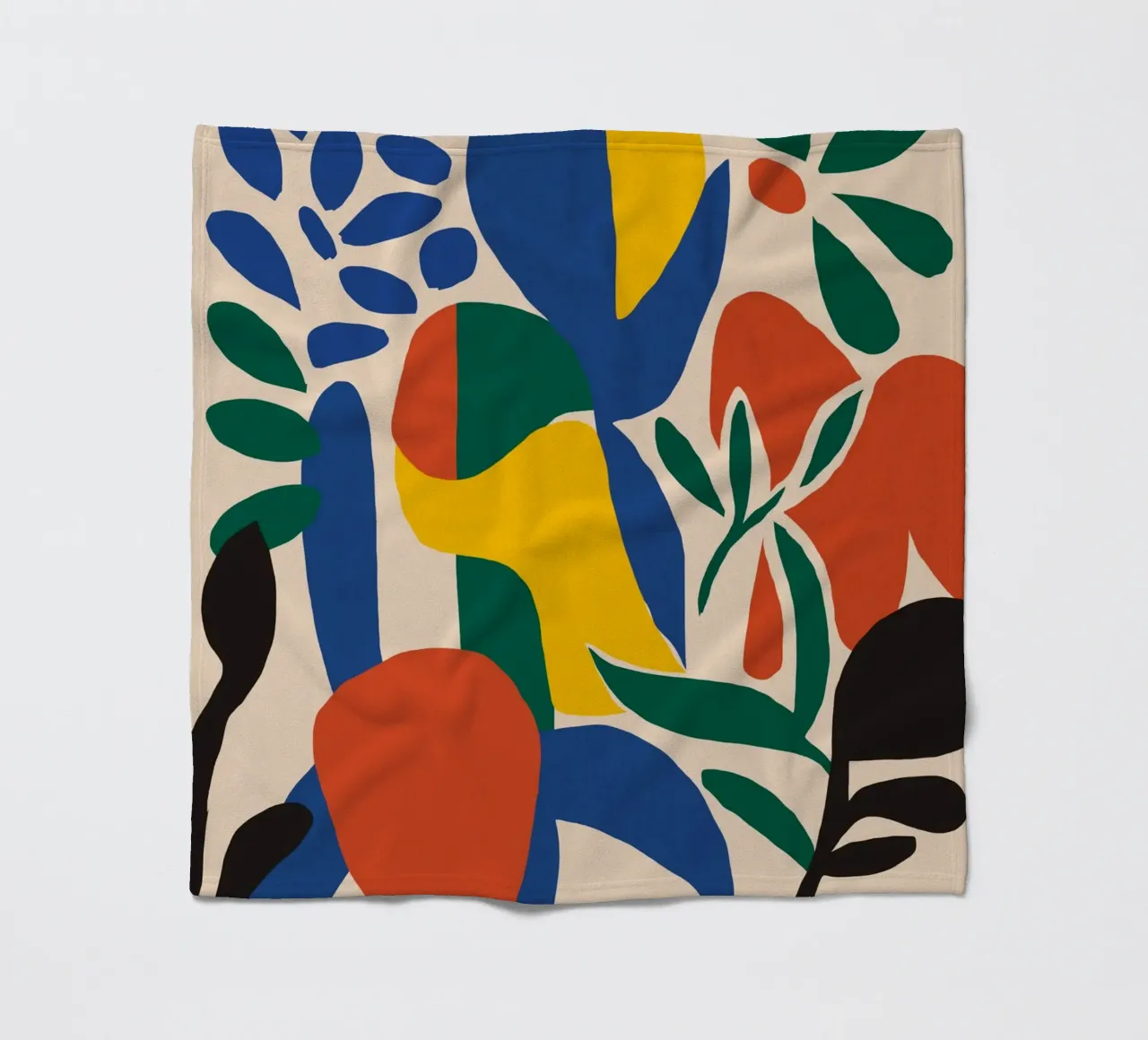 Flower arrangement cut out fleece blanket by Little Dean