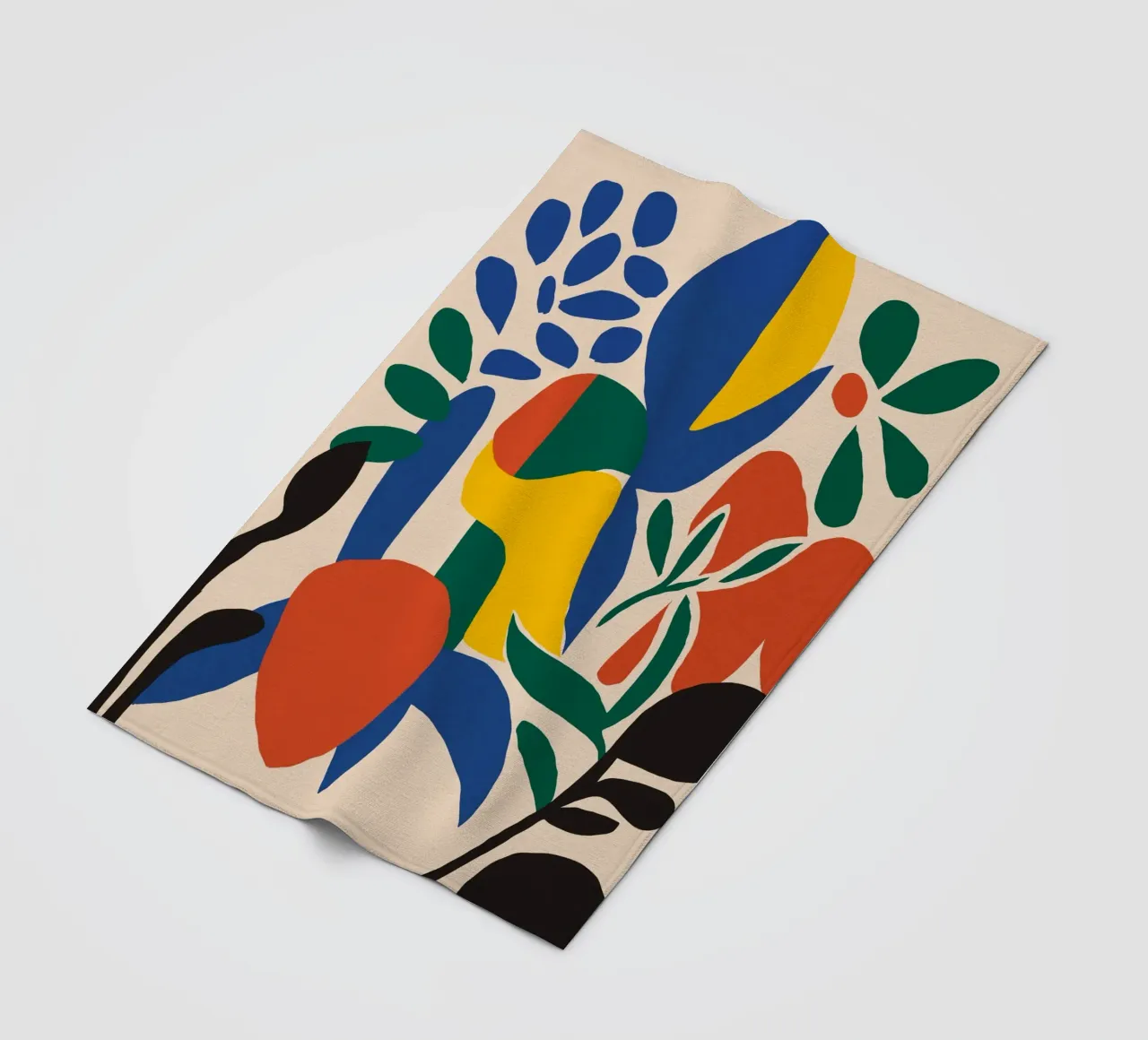 Flower arrangement cut out fleece blanket by Little Dean