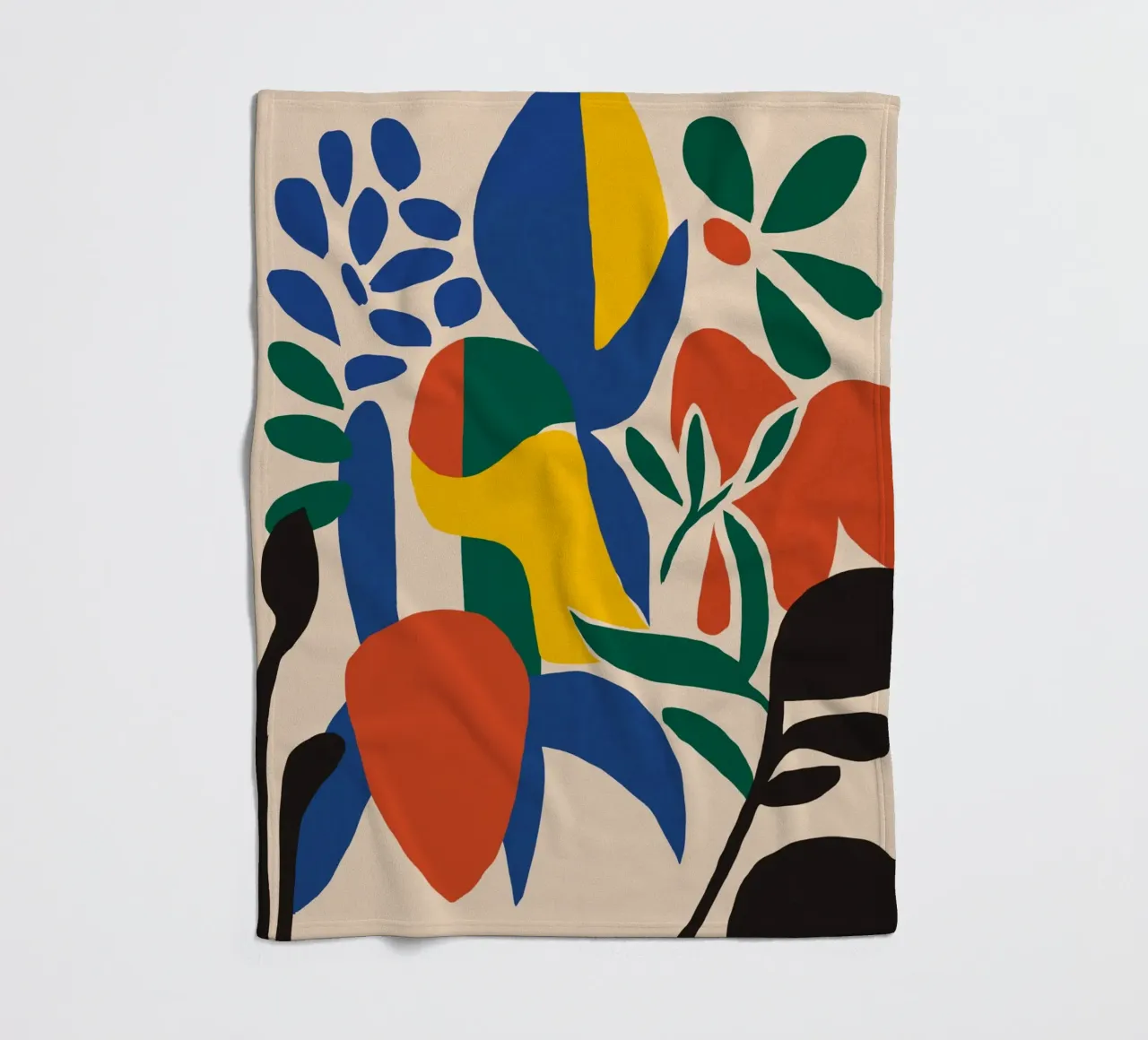 Flower arrangement cut out fleece blanket by Little Dean