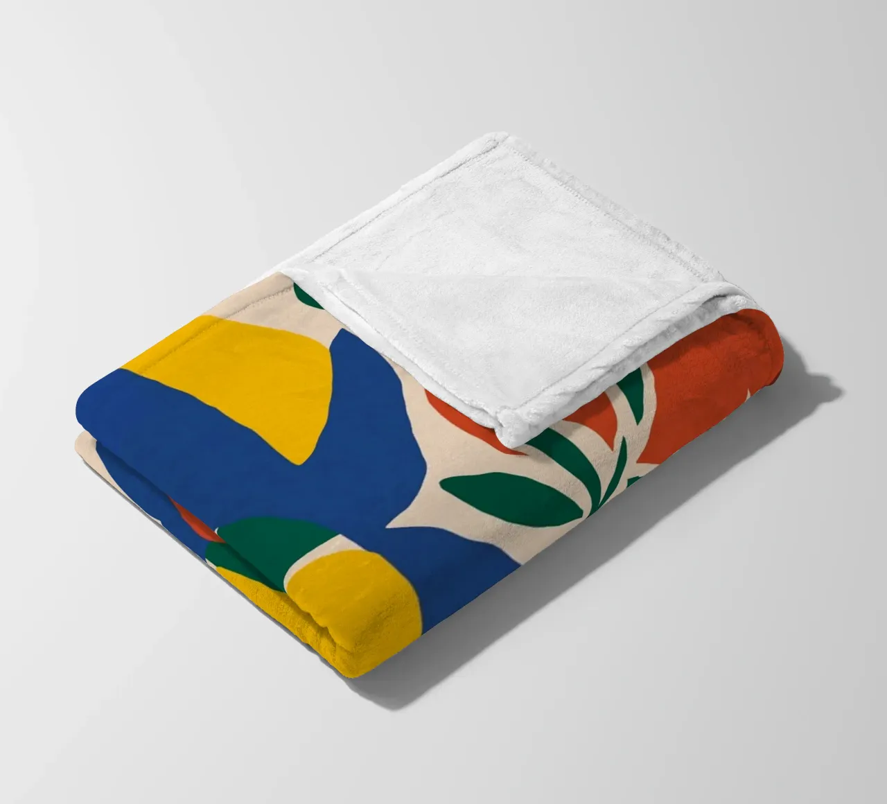 Flower arrangement cut out fleece blanket by Little Dean