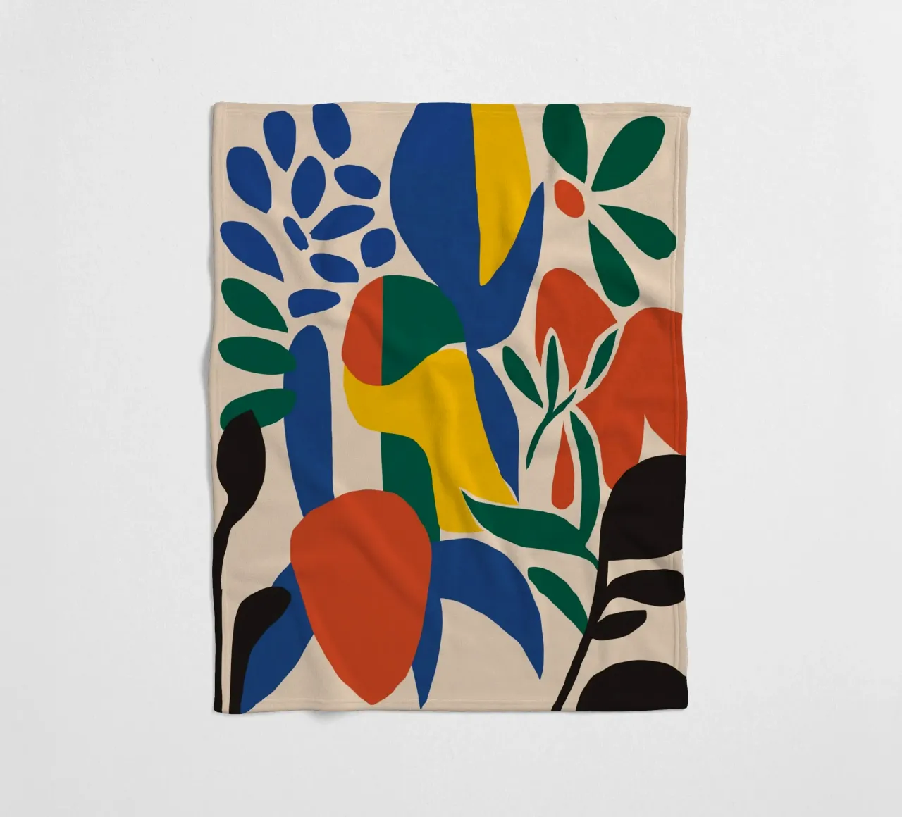 Flower arrangement cut out fleece blanket by Little Dean