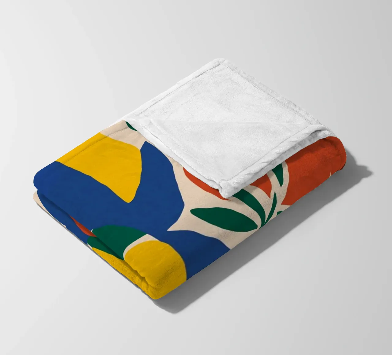 Flower arrangement cut out fleece blanket by Little Dean