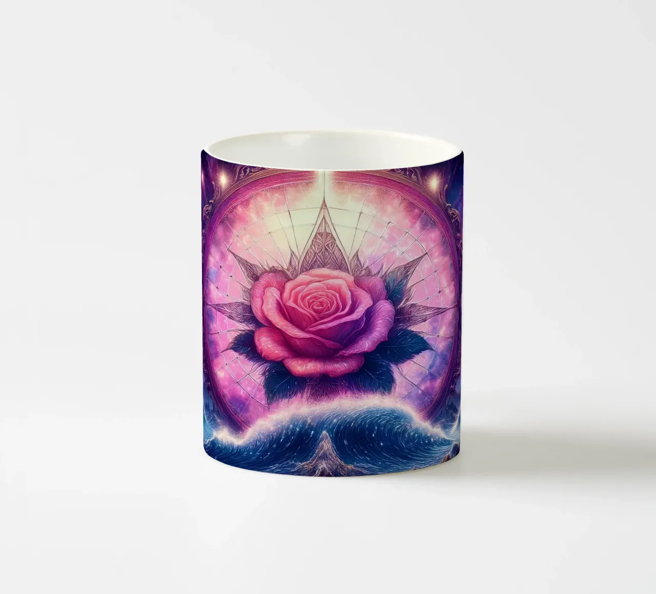 rosa magica tazza in ceramica da kimmindmuse