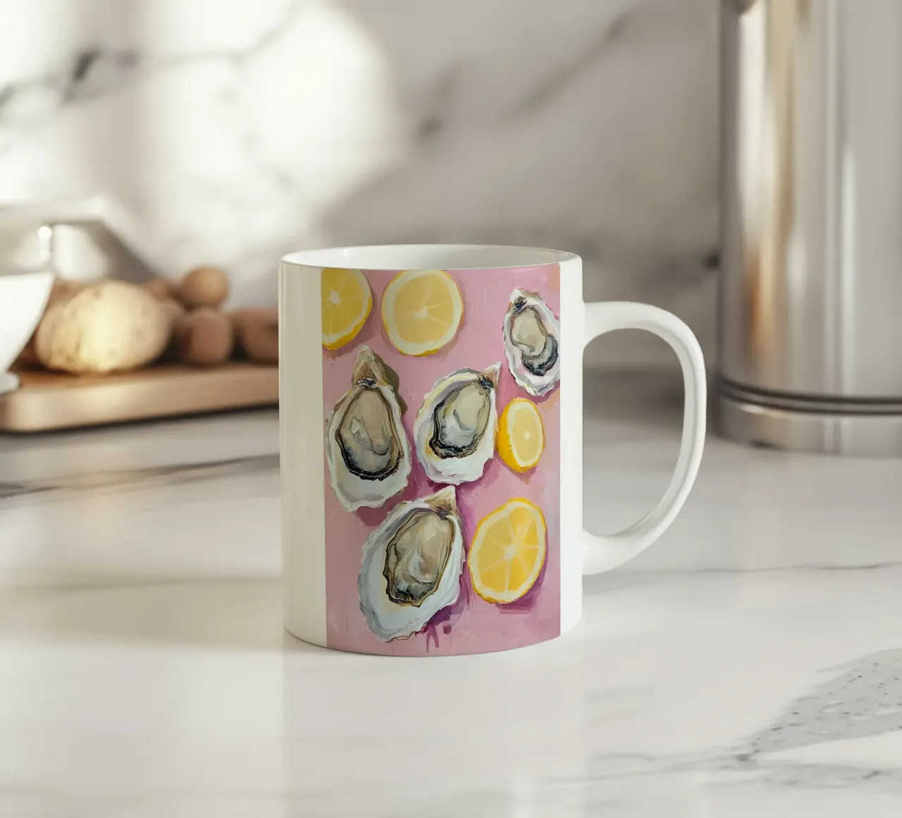 Ostriche e limoni tazza in ceramica da IamHomeStudio