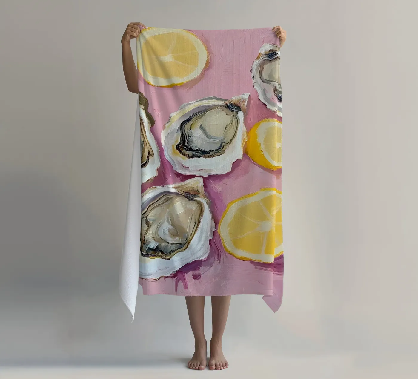 Ostriche e limoni telo mare da IamHomeStudio