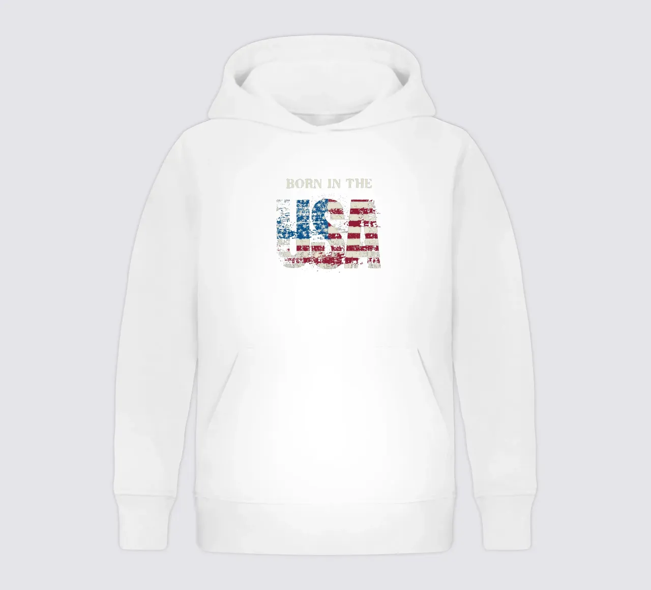 Born in the U.S.A. kids hoodie by Gunawan Rb