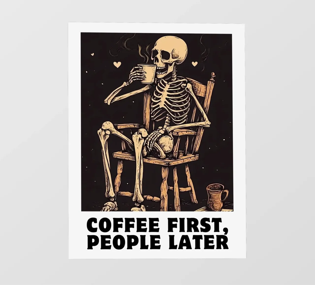Coffee First, People Later telo in pvc da IamHomeStudio