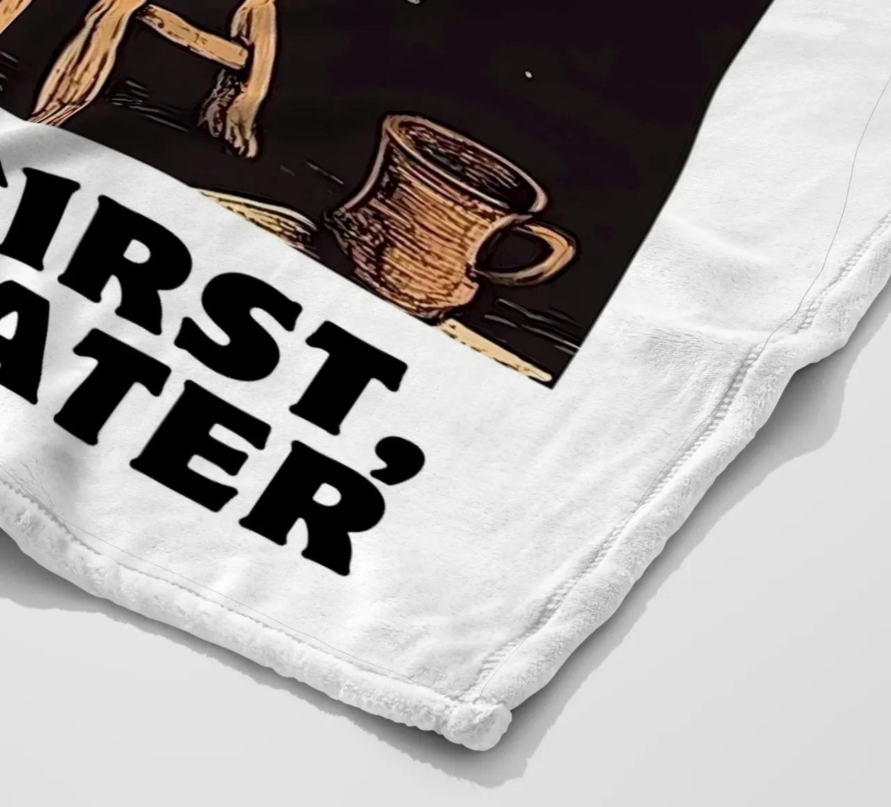 Coffee First, People Later fleece blanket by IamHomeStudio