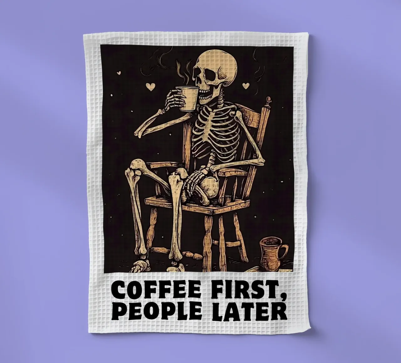 Coffee First, People Later canovaccio da cucina da IamHomeStudio