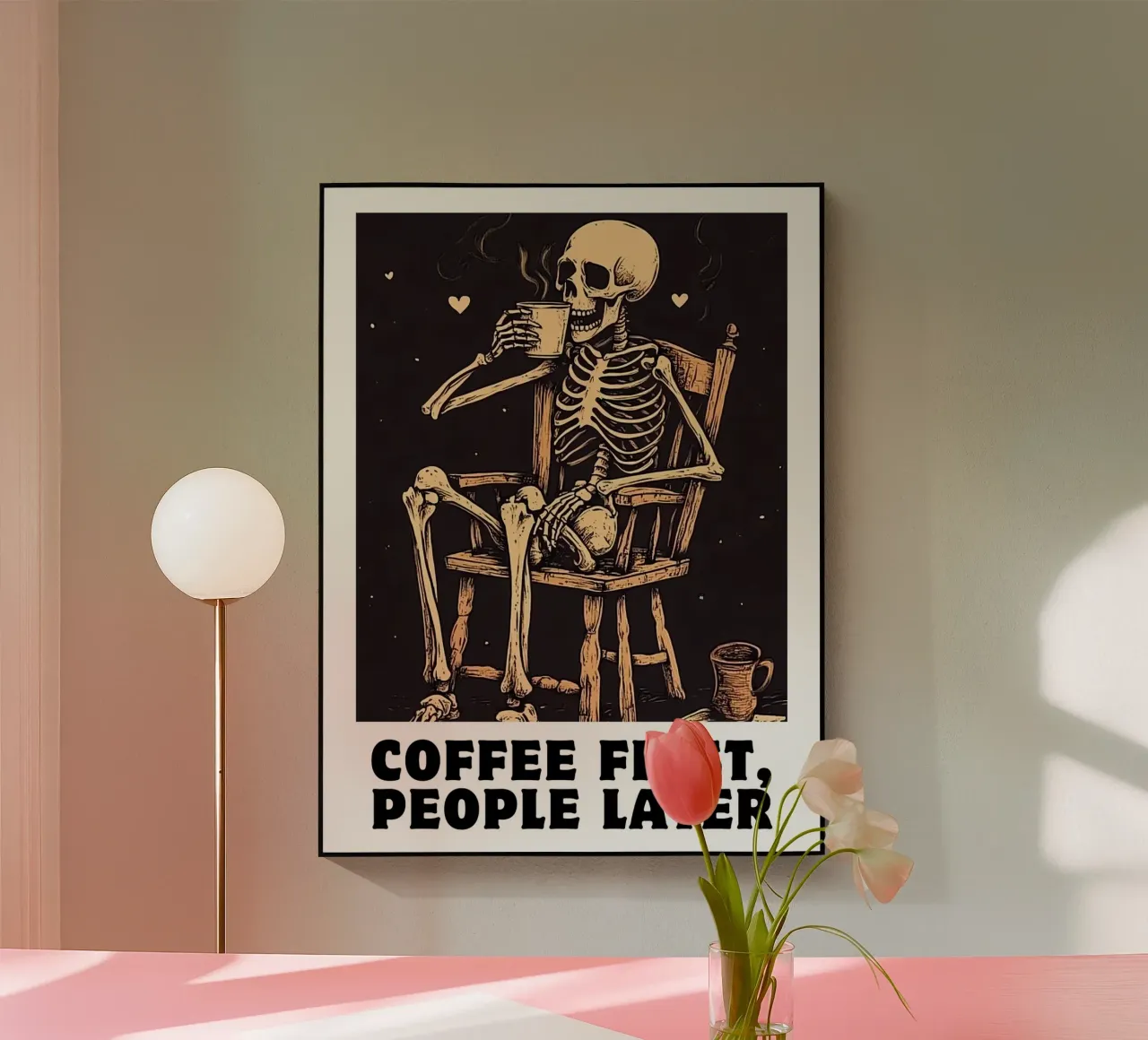 Coffee First, People Later acrylic glass by IamHomeStudio