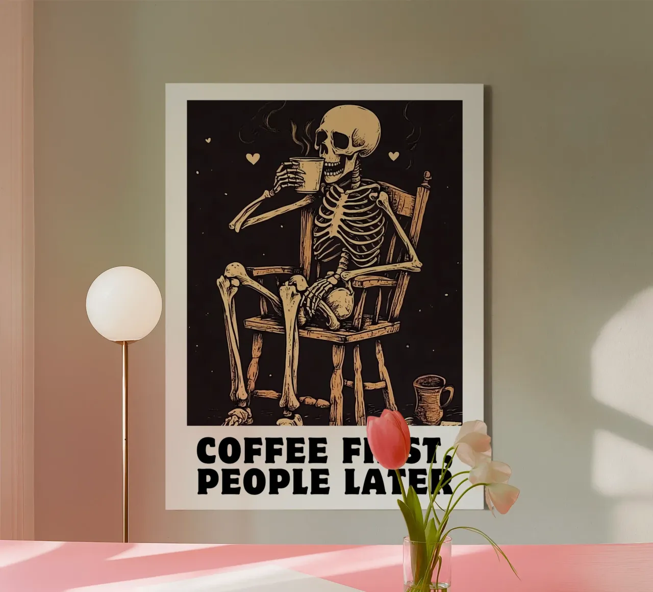 Coffee First, People Later canvas by IamHomeStudio
