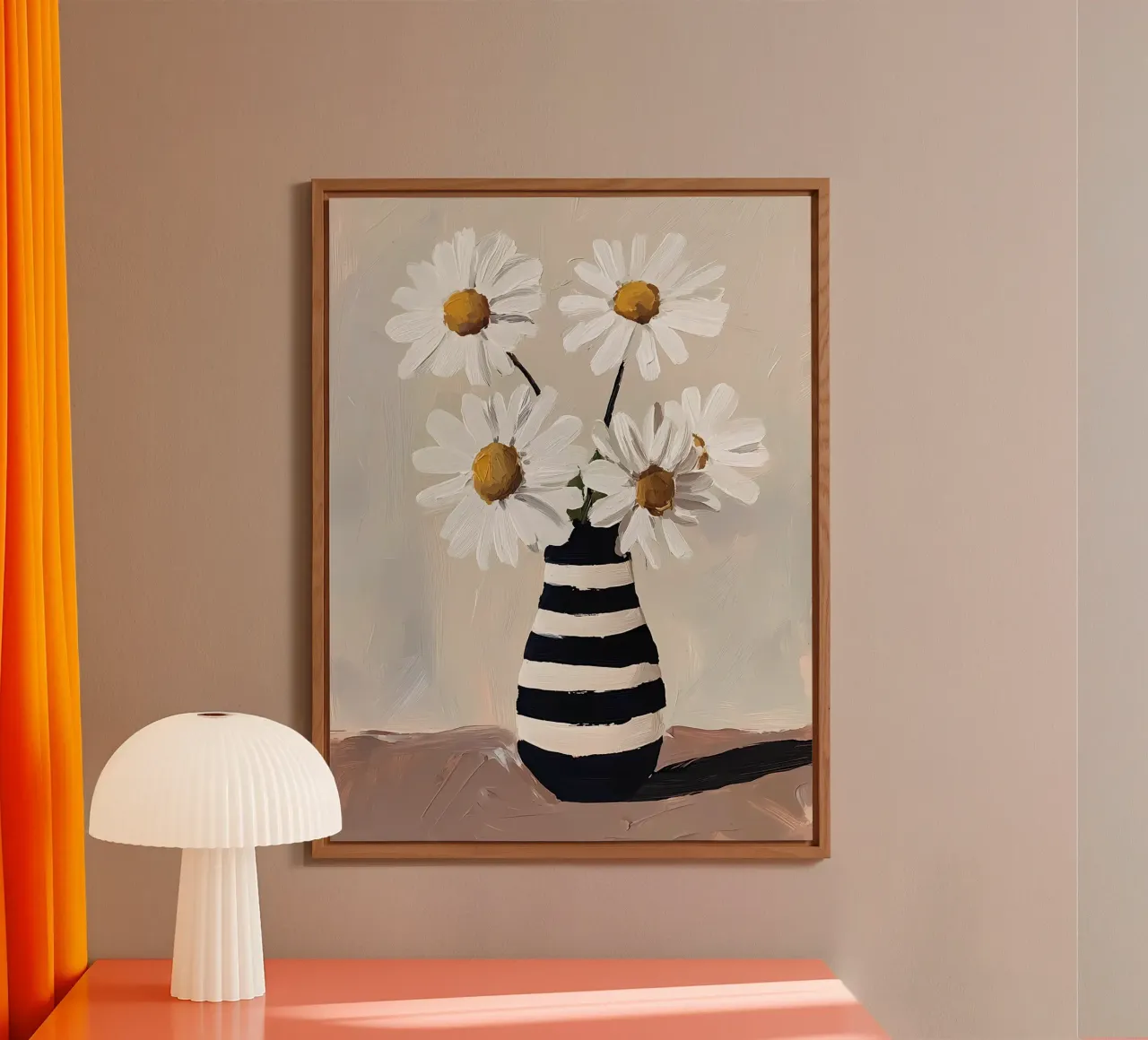 Fiori di margherita in vaso alluminio dibond da IamHomeStudio