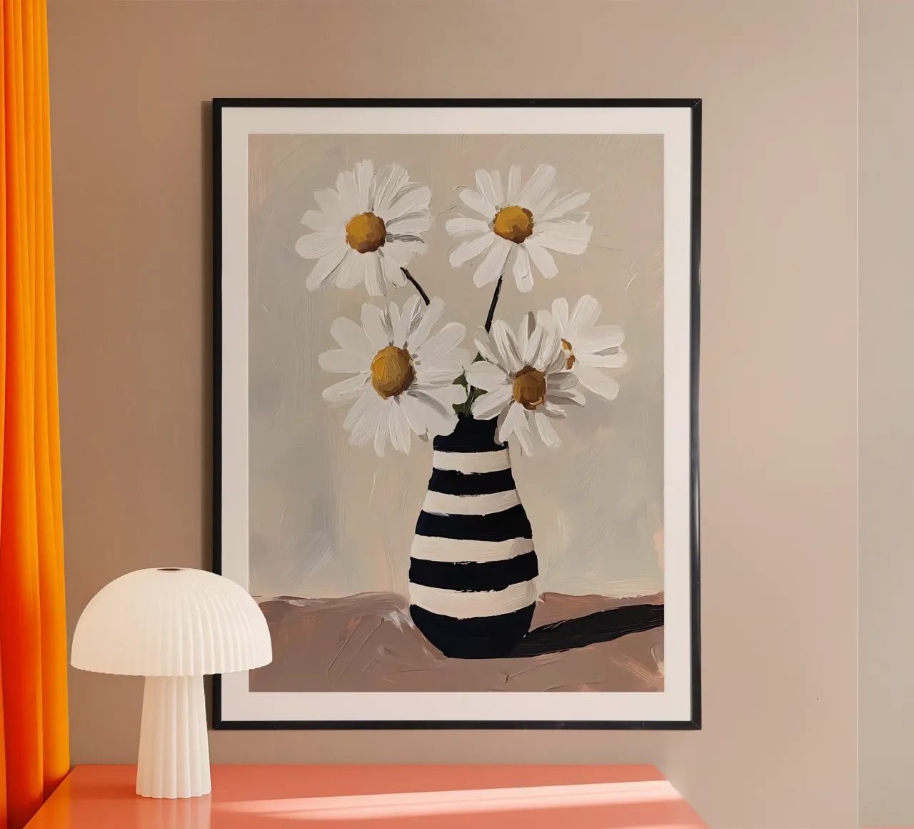 Fiori di margherita in vaso carta hahnemühle da IamHomeStudio